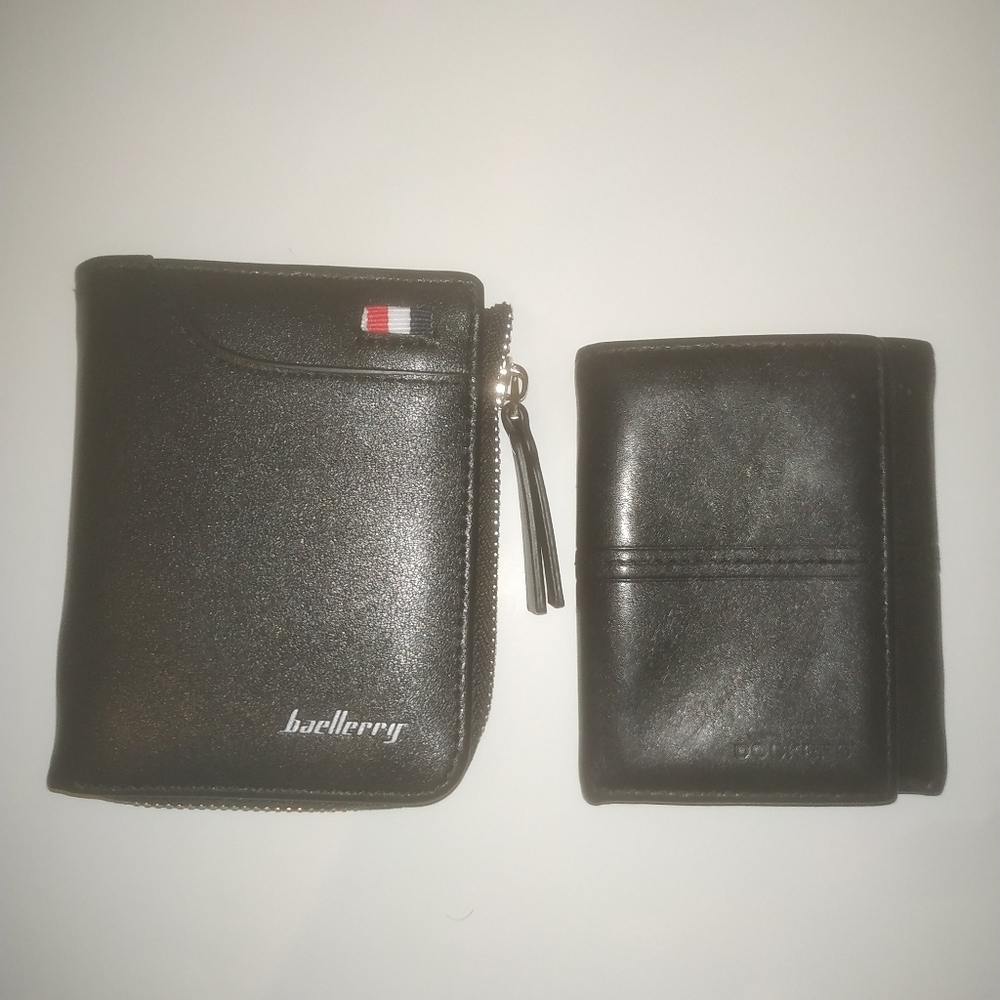 Leather wallets bundle set of 2